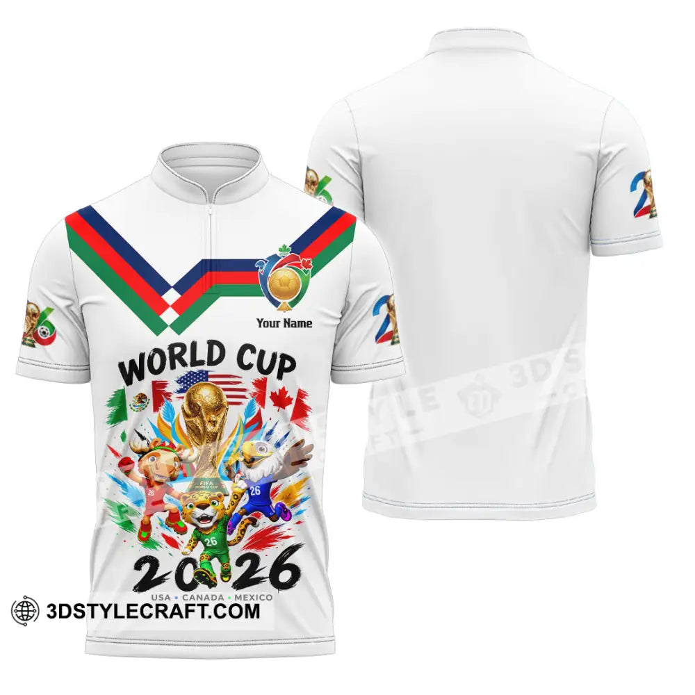 Unisex Shirt - Custom World Cup 2026 Shirt - Zipper Polo Shirt / S - T-shirt