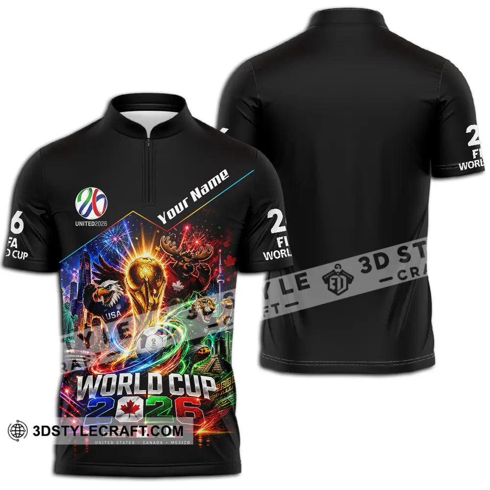 Unisex Shirt - Custom World Cup 2026 Shirt - Zipper Polo Shirt / S - T-shirt