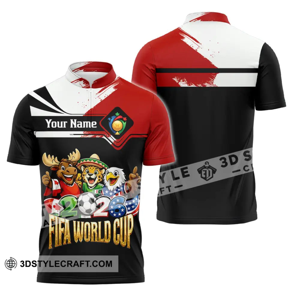 Unisex Shirt - Custom World Cup 2026 Shirt - Zipper Polo Shirt / S - T-shirt