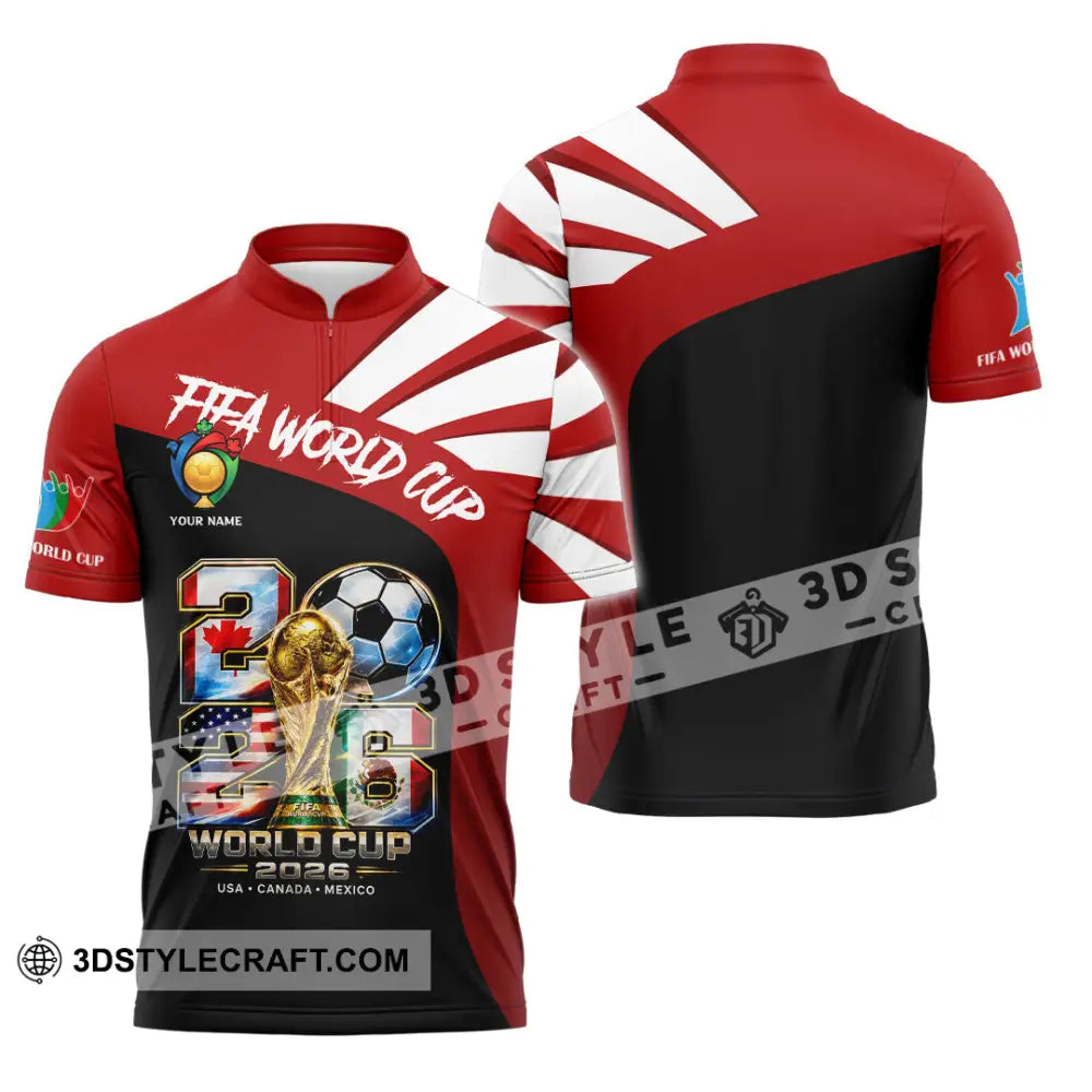 Unisex Shirt - Custom World Cup 2026 Shirt - Zipper Polo Shirt / S - T-shirt