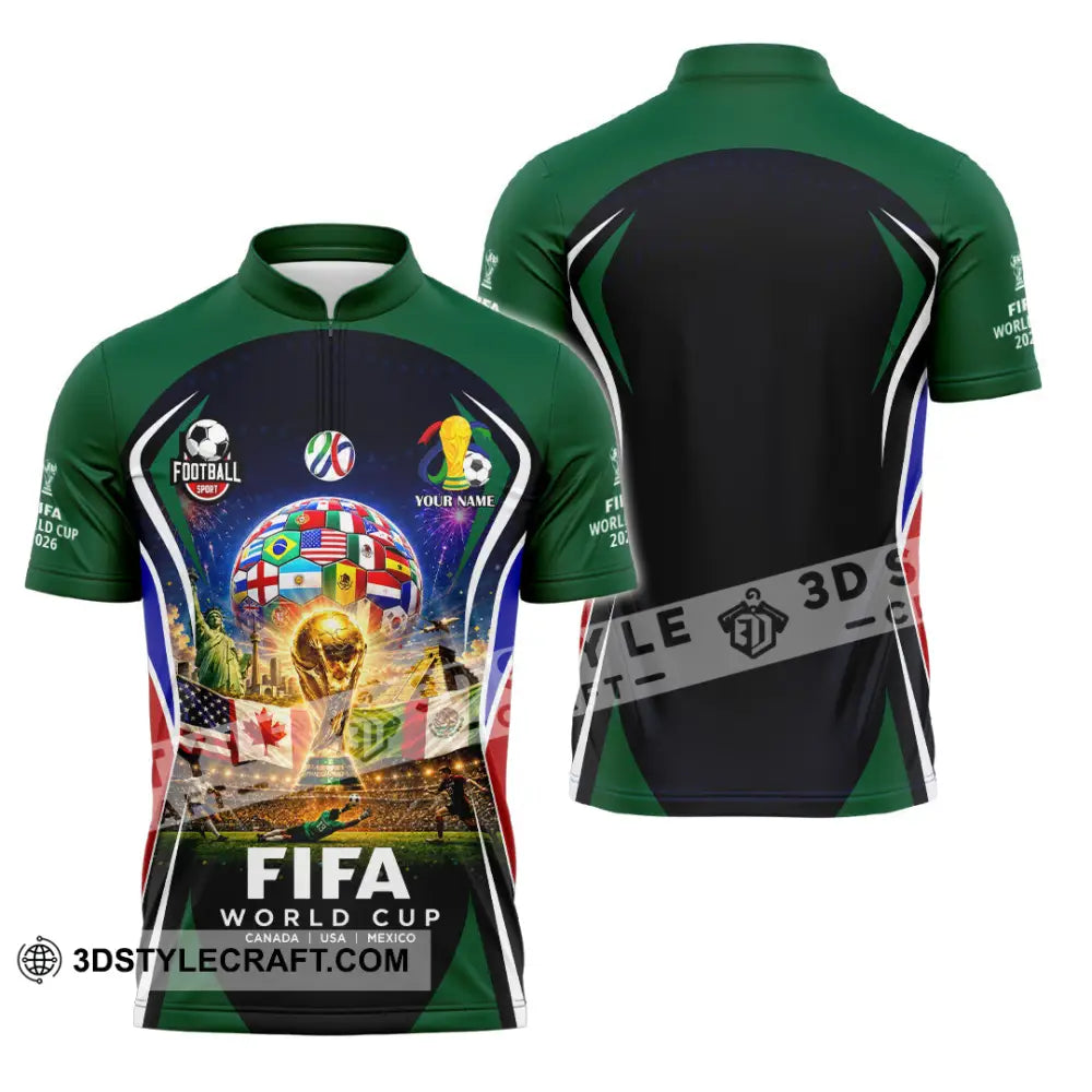 Unisex Shirt - Custom World Cup 2026 Shirt - Zipper Polo Shirt / S - T-shirt