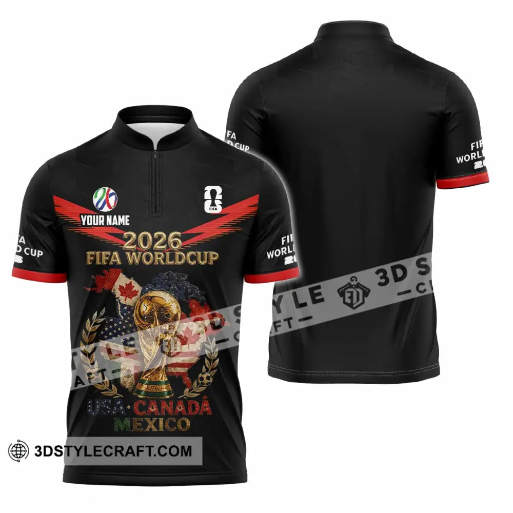 Unisex Shirt - Custom World Cup 2026 Shirt - Zipper Polo Shirt / S - T-shirt