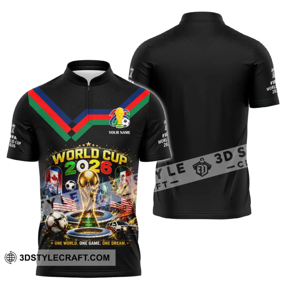 Unisex Shirt - Custom World Cup 2026 Shirt - Zipper Polo Shirt / S - T-shirt