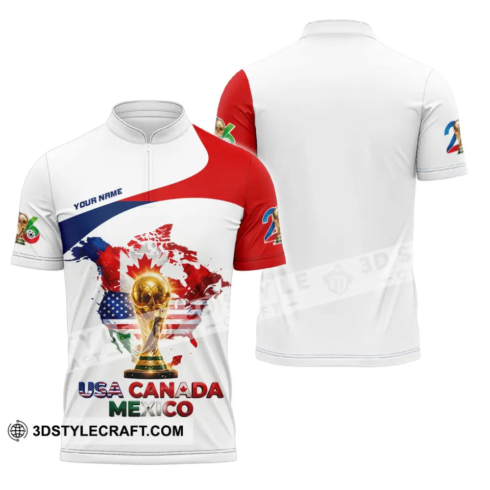 Unisex Shirt - Custom World Cup 2026 Shirt - Zipper Polo Shirt / S - T-shirt