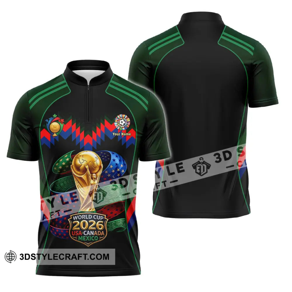 Unisex Shirt - Custom World Cup 2026 Shirt - Zipper Polo Shirt / S - T-shirt