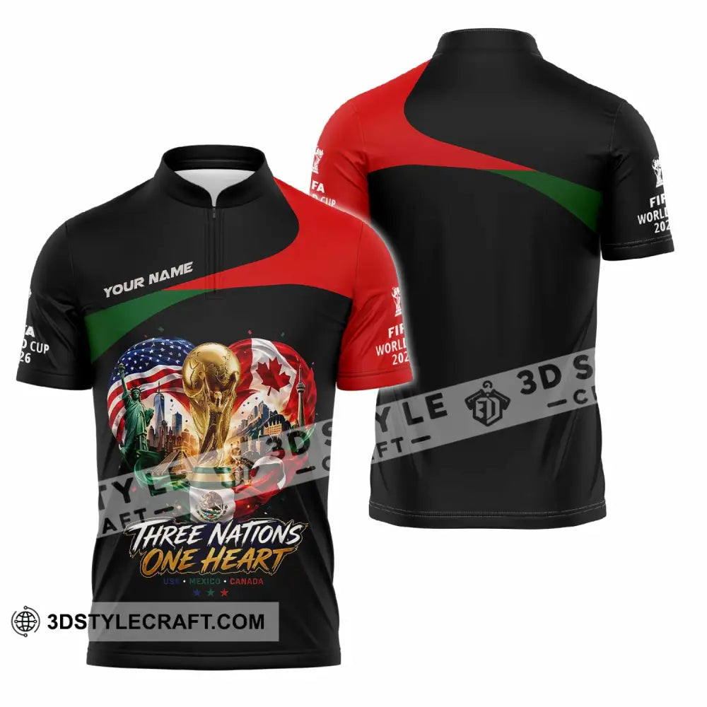 Unisex Shirt - Custom World Cup 2026 Shirt - Zipper Polo Shirt / S - T-shirt