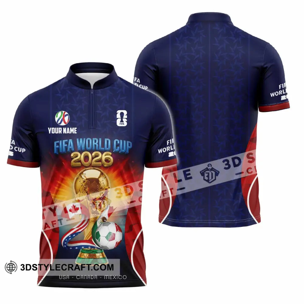 Unisex Shirt - Custom World Cup 2026 Shirt - Zipper Polo Shirt / S - T-shirt