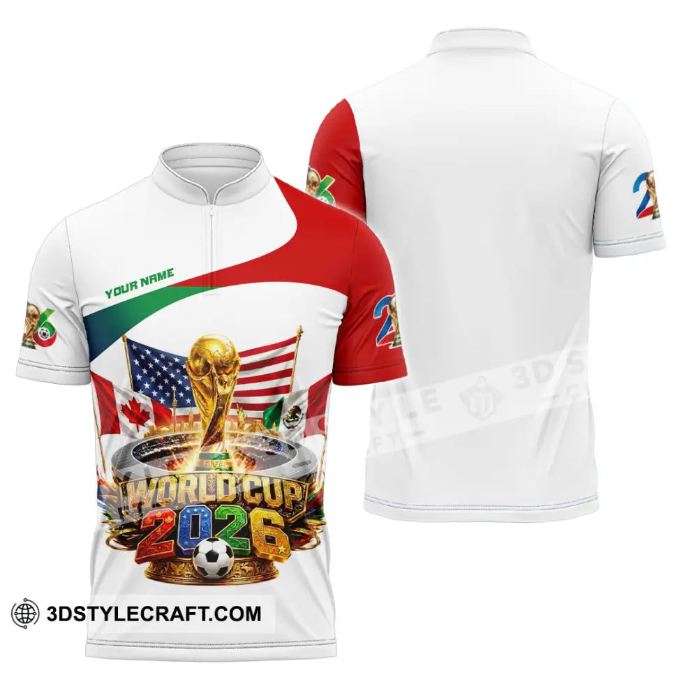 Unisex Shirt - Custom World Cup 2026 Shirt - Zipper Polo Shirt / S - T-shirt