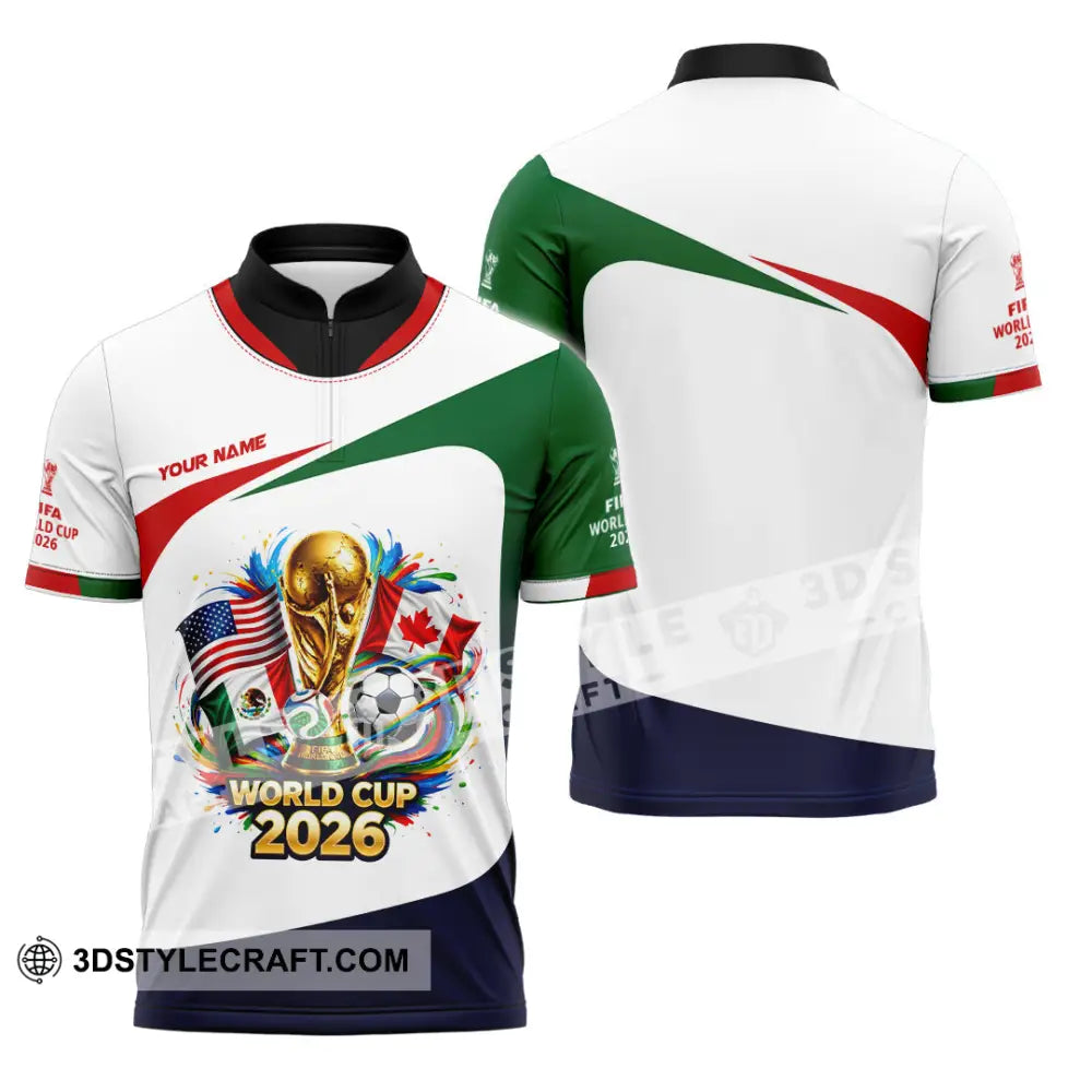Unisex Shirt - Custom World Cup 2026 Shirt - Zipper Polo Shirt / S - T-shirt
