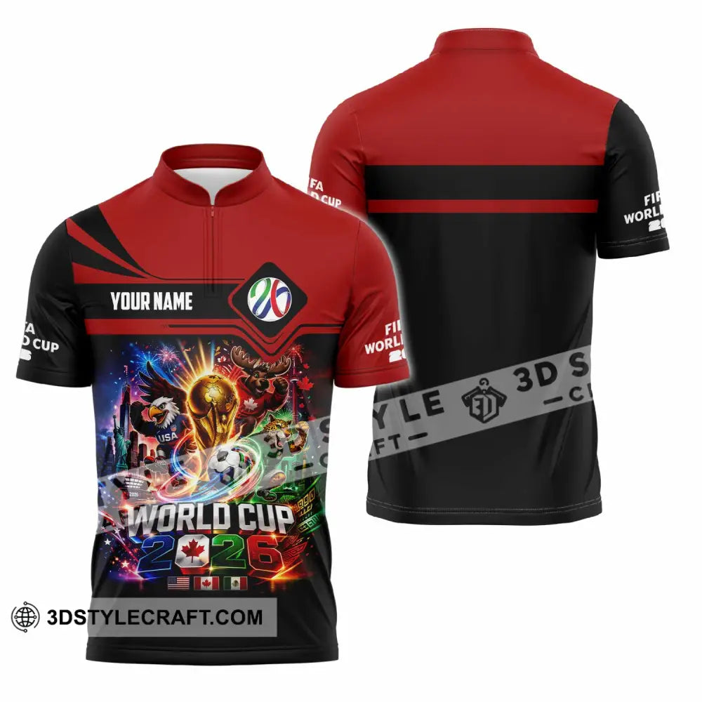 Unisex Shirt - Custom World Cup 2026 Shirt - Zipper Polo Shirt / S - T-shirt