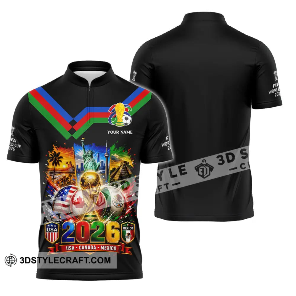 Unisex Shirt - Custom World Cup 2026 Shirt - Zipper Polo Shirt / S - T-shirt