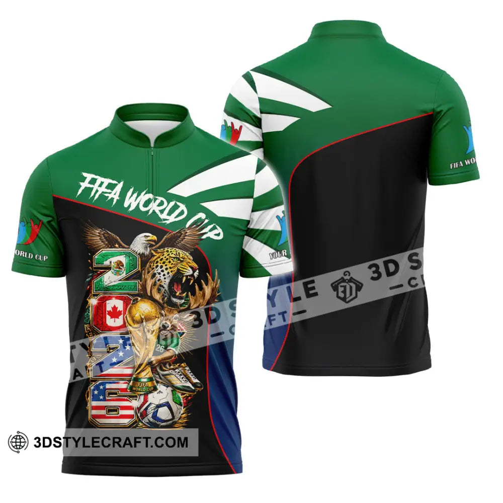 Unisex Shirt - Custom World Cup 2026 Shirt - Zipper Polo Shirt / S - T-shirt
