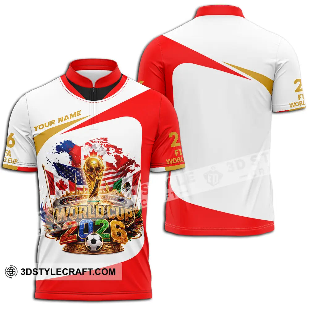 Unisex Shirt - Custom World Cup 2026 Shirt - Zipper Polo Shirt / S - T-shirt