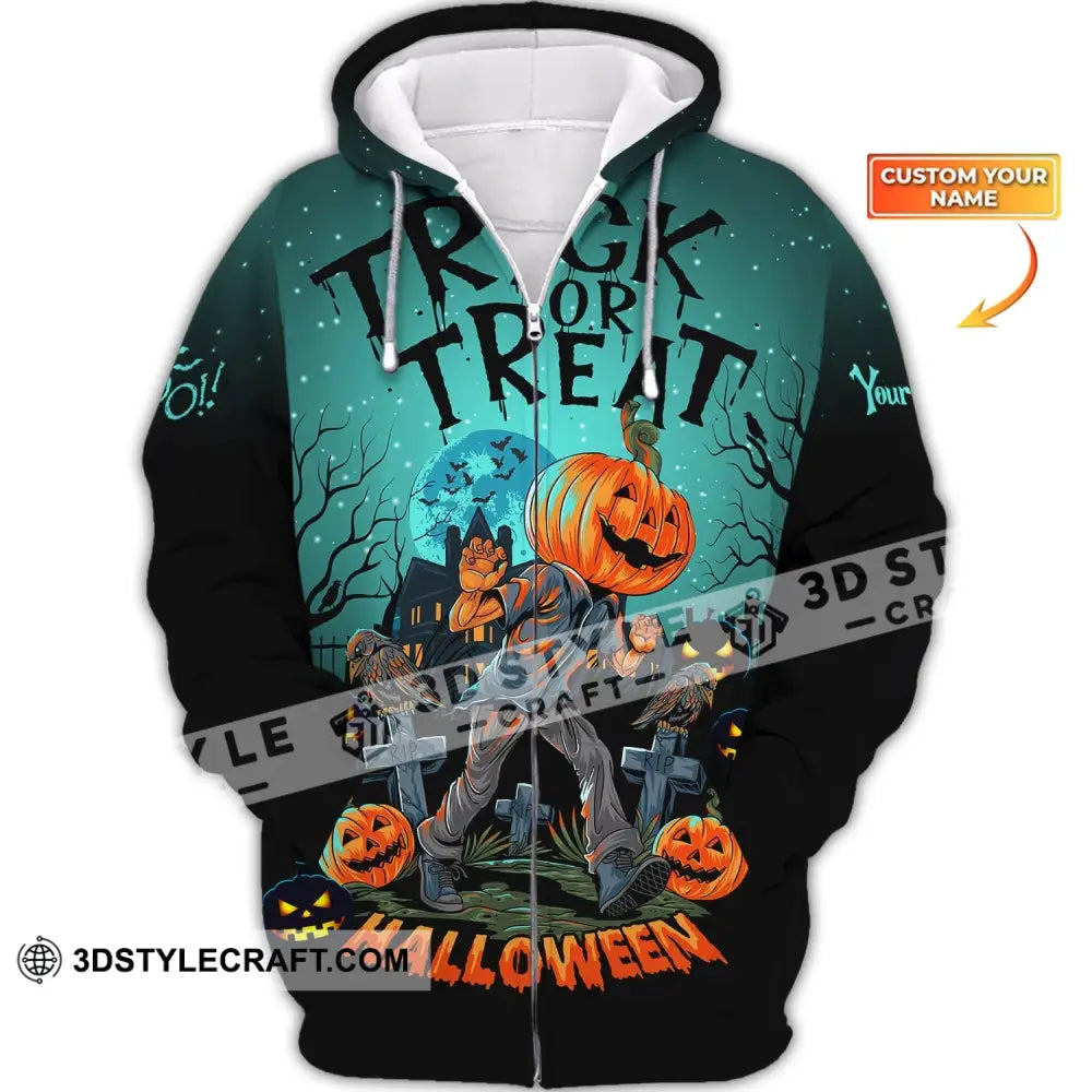 Unisex Shirt Halloween Hoodie For Tp-Nh23080902 Zipper / S T-Shirt