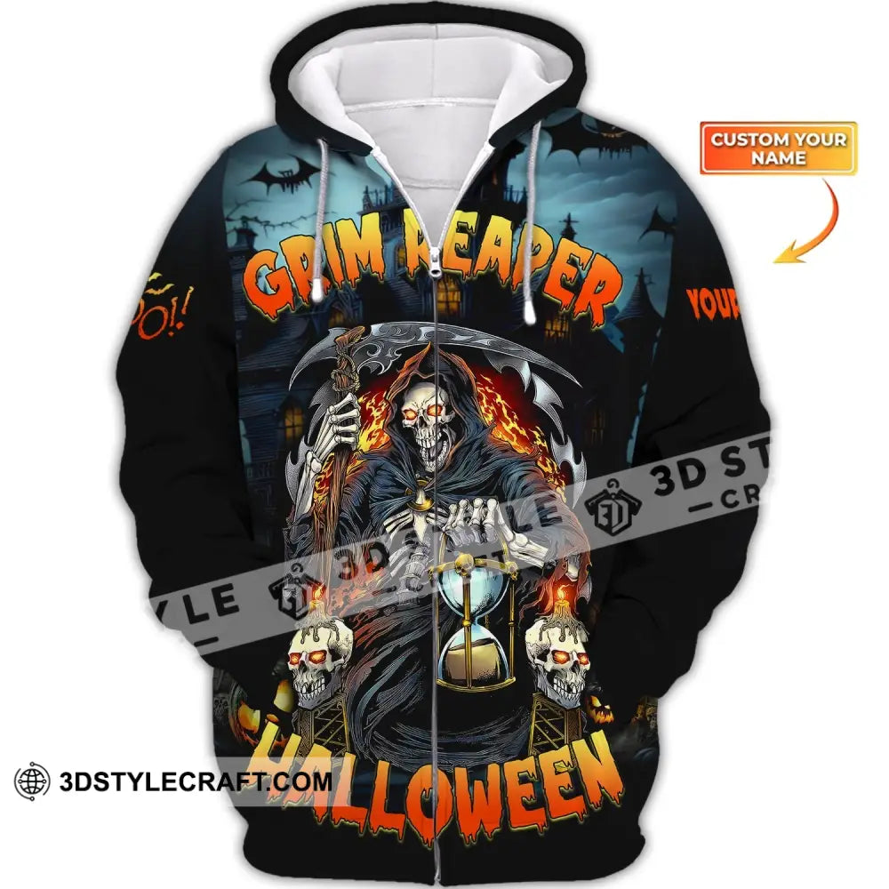 Unisex Shirt Halloween Monster Hoodie For Zipper / S T-Shirt