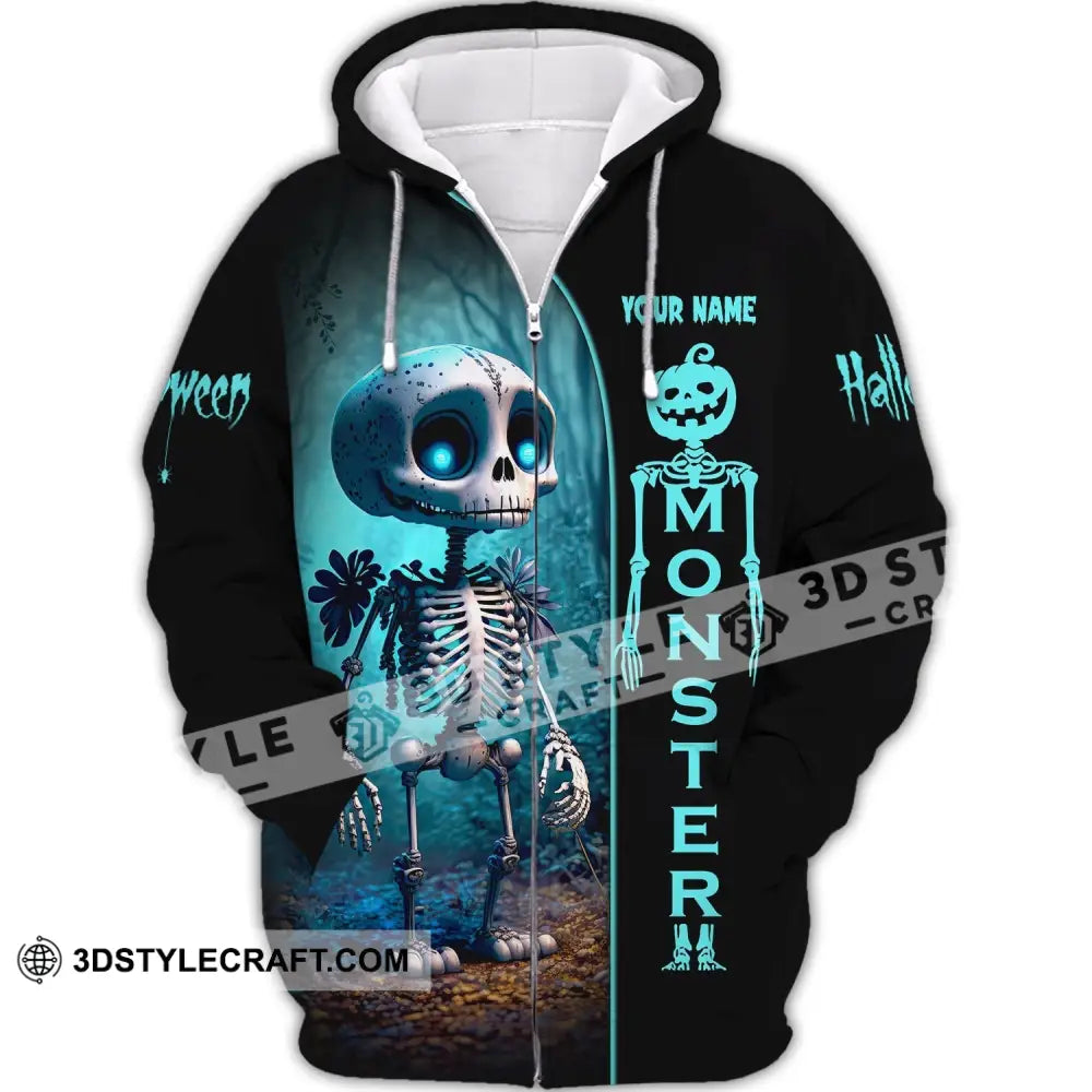 Unisex Shirt Halloween T-Shirt Hoodie For Zipper / S