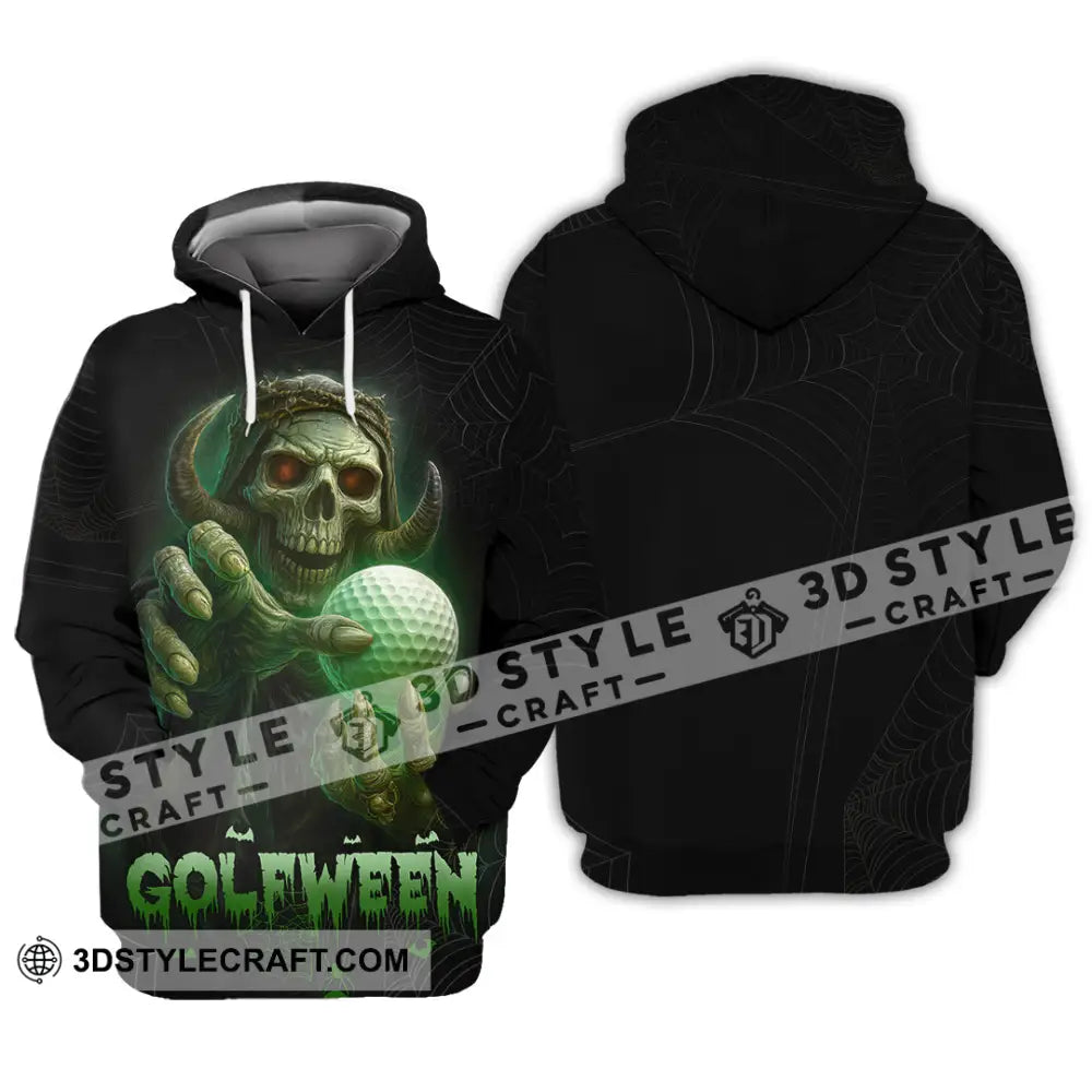 Unisex Shirt - Hello Darkness Skeleton Funny Skull Golf Golfween Halloween Golf Player Shirt Hoodie / S T-shirt