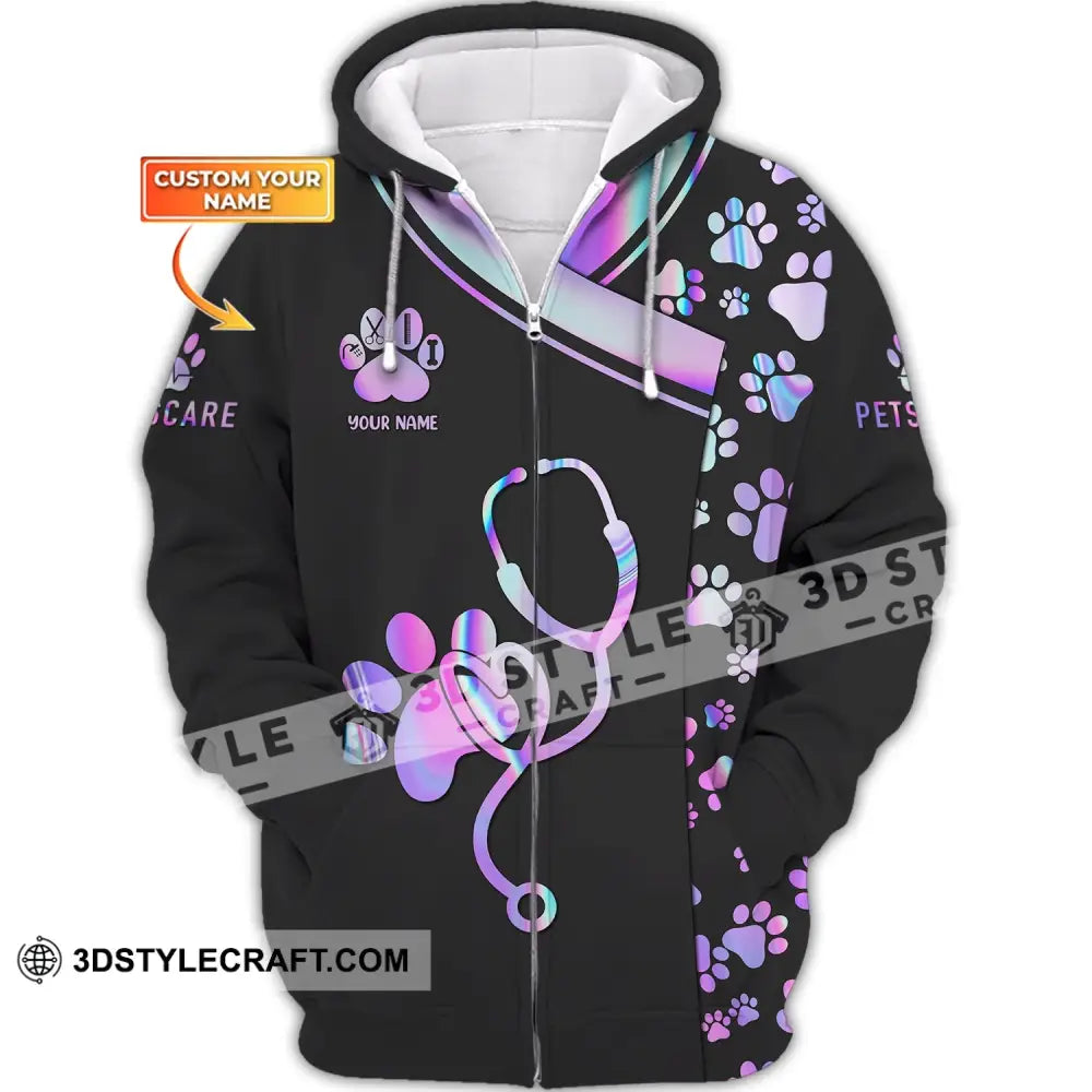 Unisex Shirt Pet Grooming Care Hoodie Sportwear Zipper / S T-Shirt