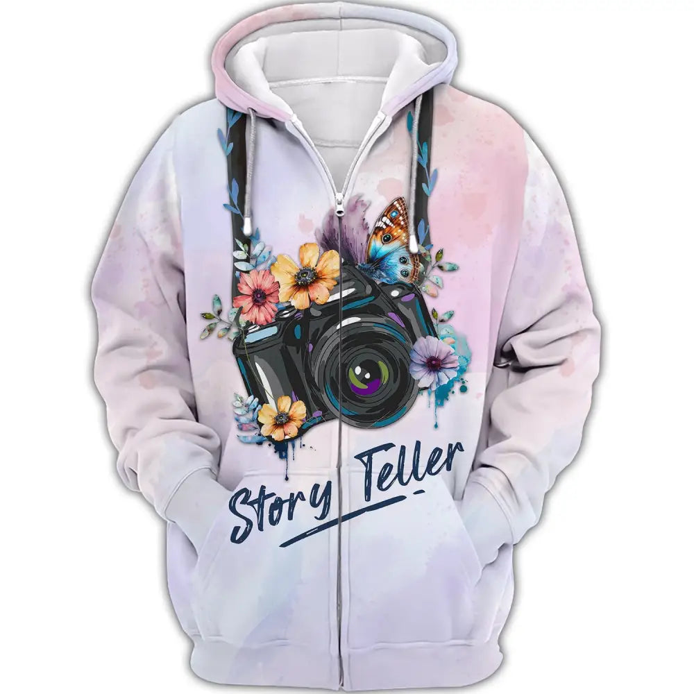 Unisex Shirt Photographer Story Teller T-Shirt For Photographers Zipper Hoodie / S T-Shirt
