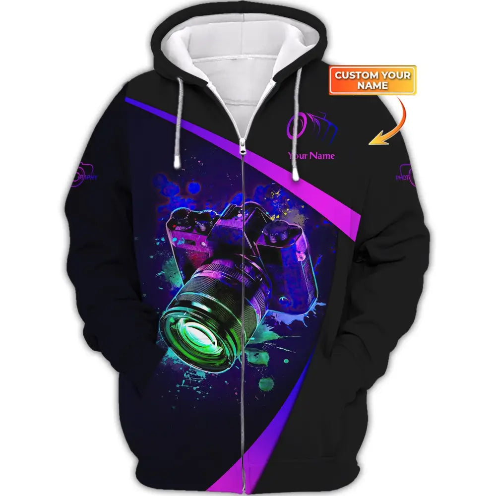 Unisex Shirt Photographer T-Shirt For Photographers Zipper Hoodie / S T-Shirt