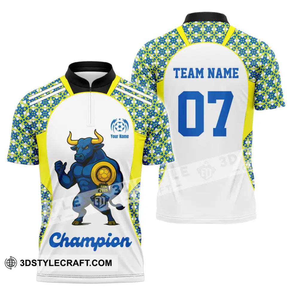 Unisex Shirt - Real Madrid Custom Fifa Club World Cup Shirt Zipper Polo Shirt / S T-shirt