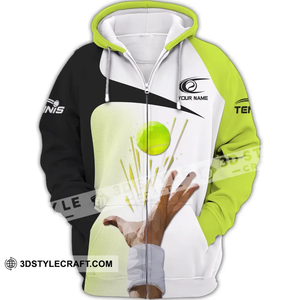 Unisex Shirt Tennis T-Shirt Lover Gift Player Apparel Zipper Hoodie / S