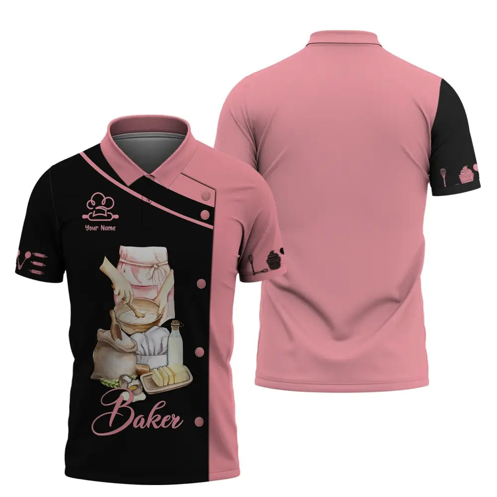 Unisex T-Shirt Baker Shirt T-Shirt Baking Gift For Lovers Polo / S