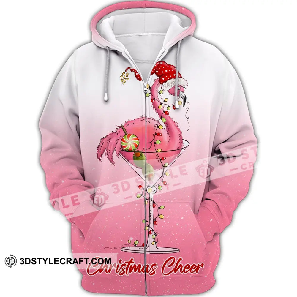 Unisex T-Shirt Christmas Flamingo Shirt Hoodie For