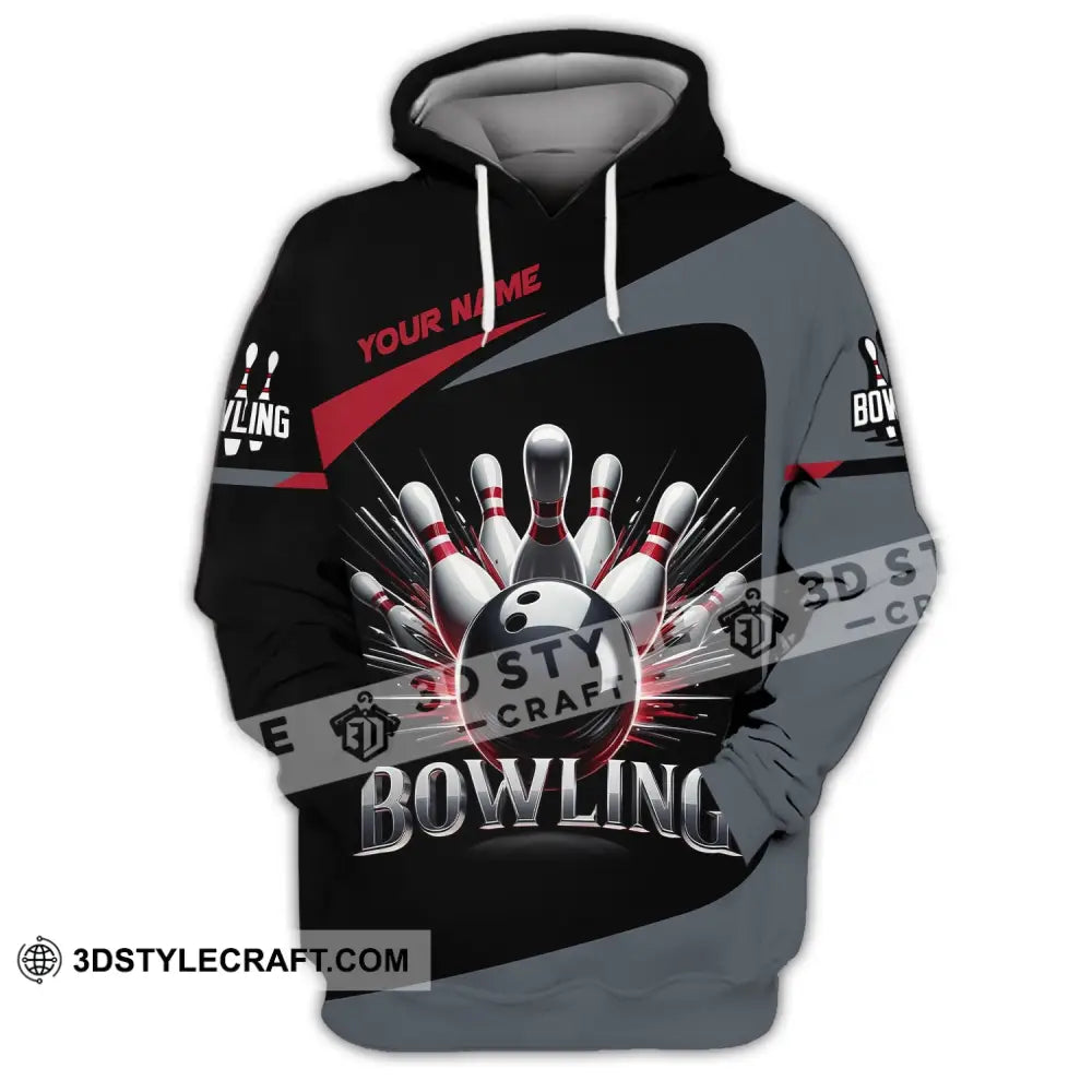 Unisex T-Shirt Custom Name Bowling Love Shirt For Lovers Hoodie / S