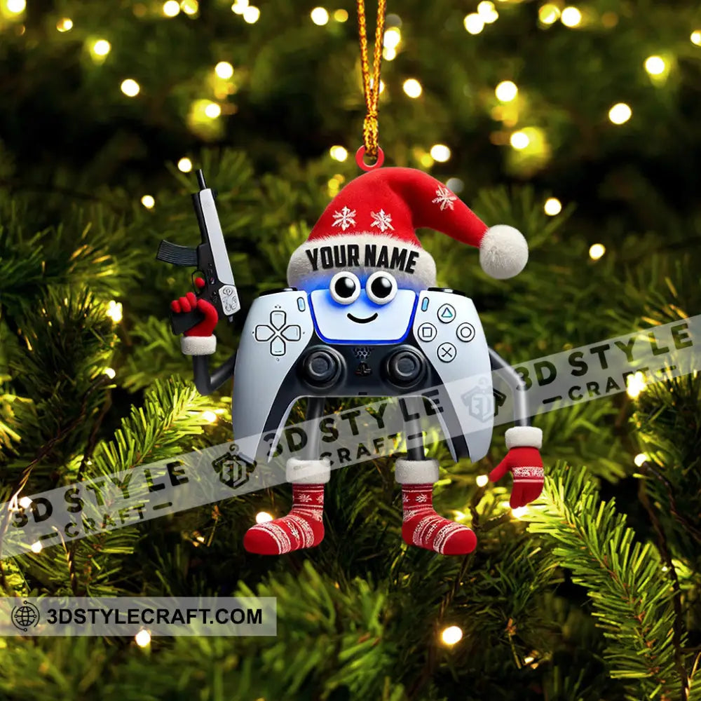 Video Gamer Home Decor Christmas Ornament Personalized