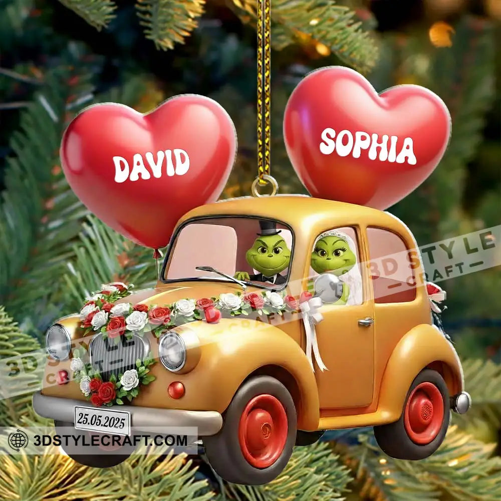 Wedding Car Home Decor Christmas Ornament Personalized Ornament Ornament
