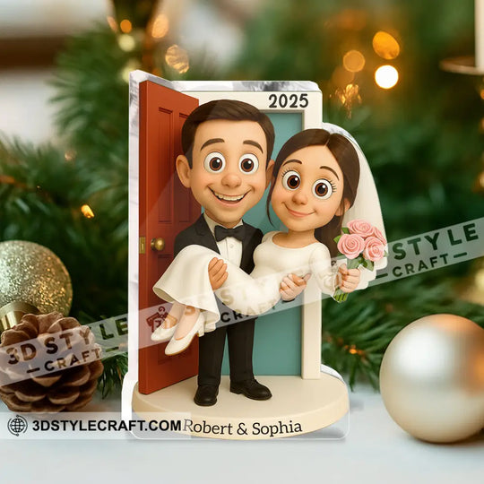 Wedding Home Decor, Christmas Ornament, Personalized Ornament style option 2
