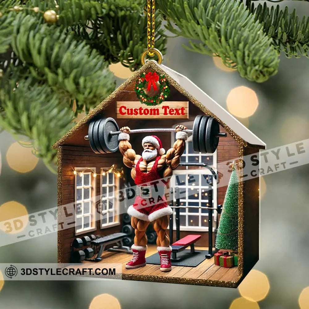 Weight Room Christmas Ornament Personalized