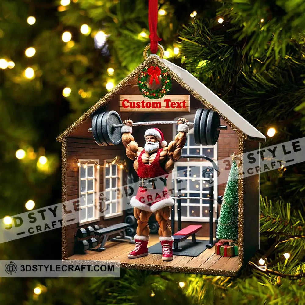 Weight Room Christmas Ornament Personalized