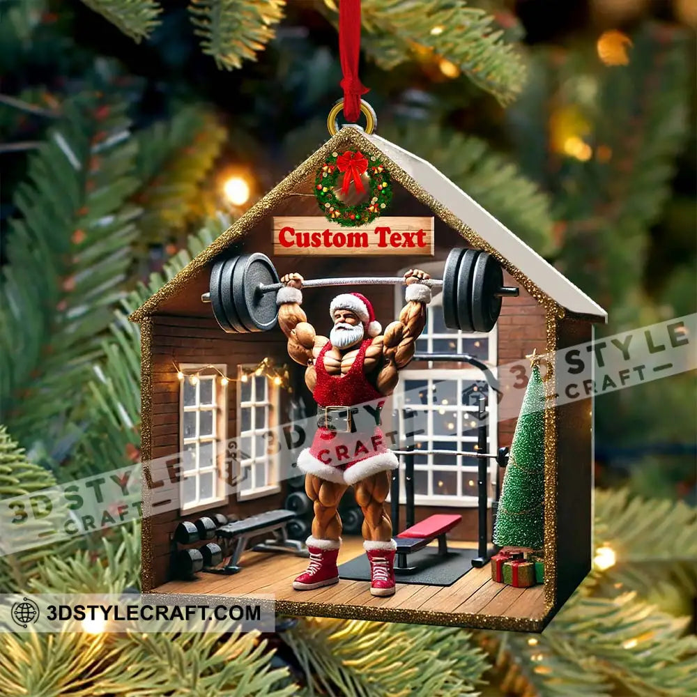 Weight Room Christmas Ornament Personalized