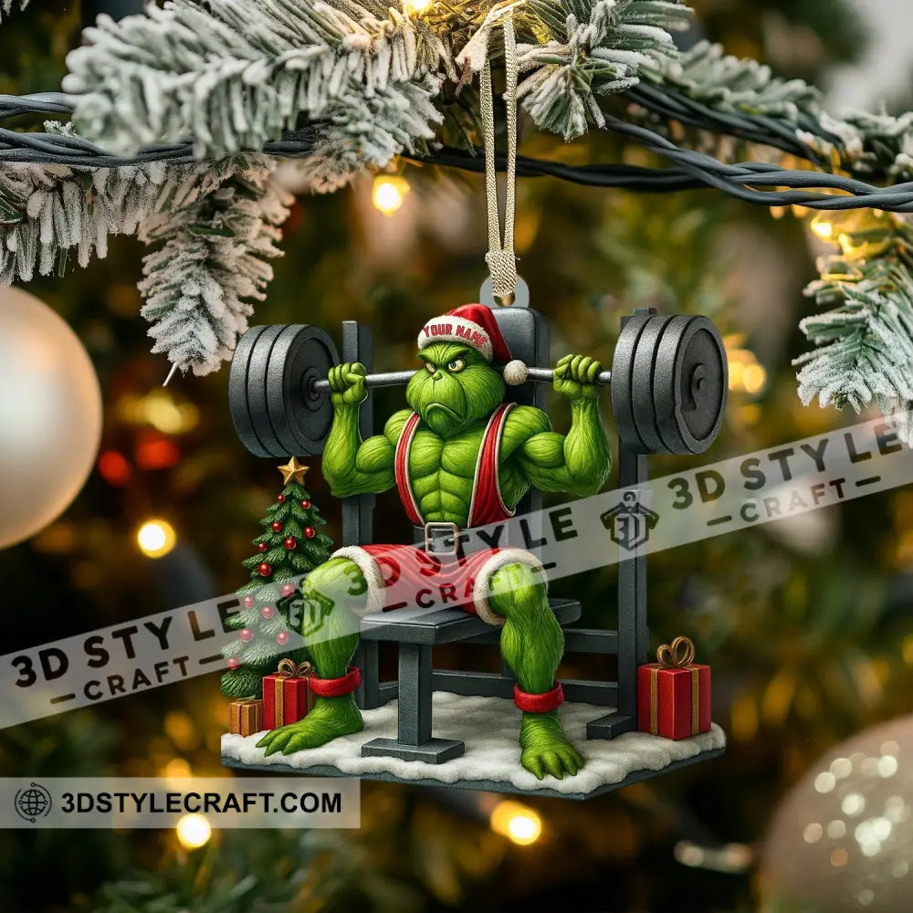 Weightlifting ELF Home Decor Christmas Ornament Personalized Ornament Ornament