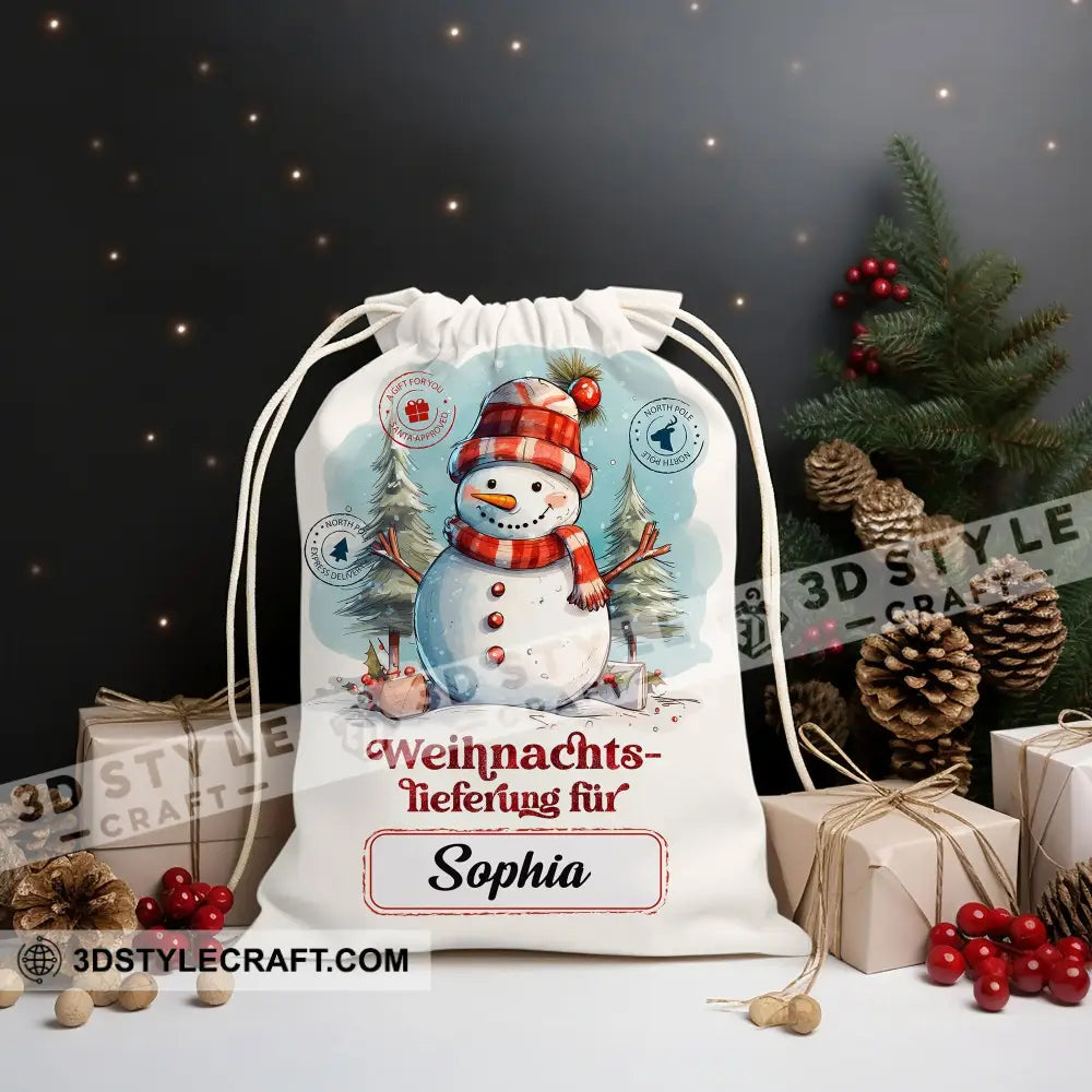 Weihnachts Lieferung Fur Custom Text Personalized String Bag Christmas Gift