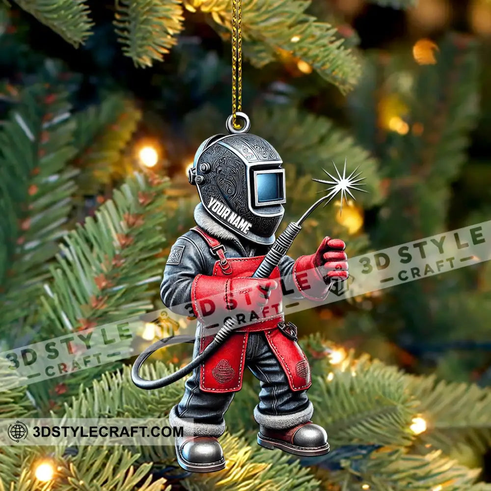 Welder Home Decor Christmas Ornament Personalized