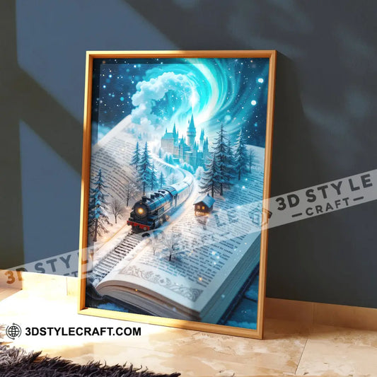 Winter Hogwarts Express Home Decor Gift Canvas Poster Poster / 12’’ x 8’’