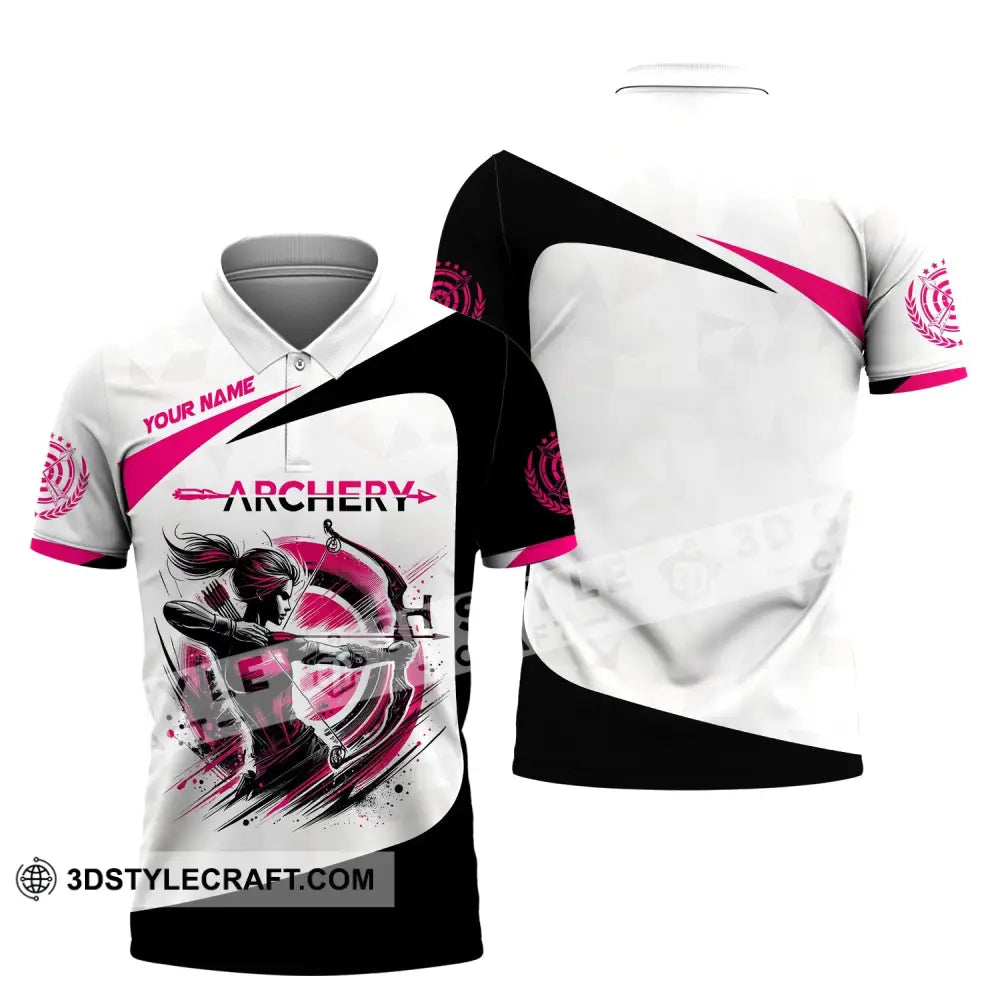 Woman Shirt Custom Name Archer Archery Team Uniform Gift Polo / S T-Shirt