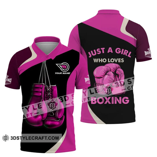 Woman Shirt - Custom Name Boxing Shirt - Boxing Lover Shirt - Boxing Girl T-shirt style option 3