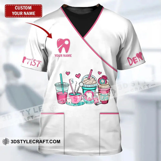 Woman Shirt - Custom Name Dentist T-Shirt - Personalized Dental Shirt - Gift For Dentists style option 1