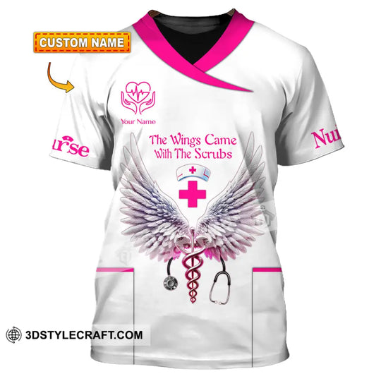 Woman Shirt, Custom Name Nurse Shirt, Nurse Polo Long Sleeve Shirt, Nurse Uniform style option 1