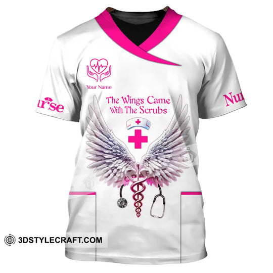 Woman Shirt, Custom Name Nurse Shirt, Nurse Polo Long Sleeve Shirt, Nurse Uniform style option 2