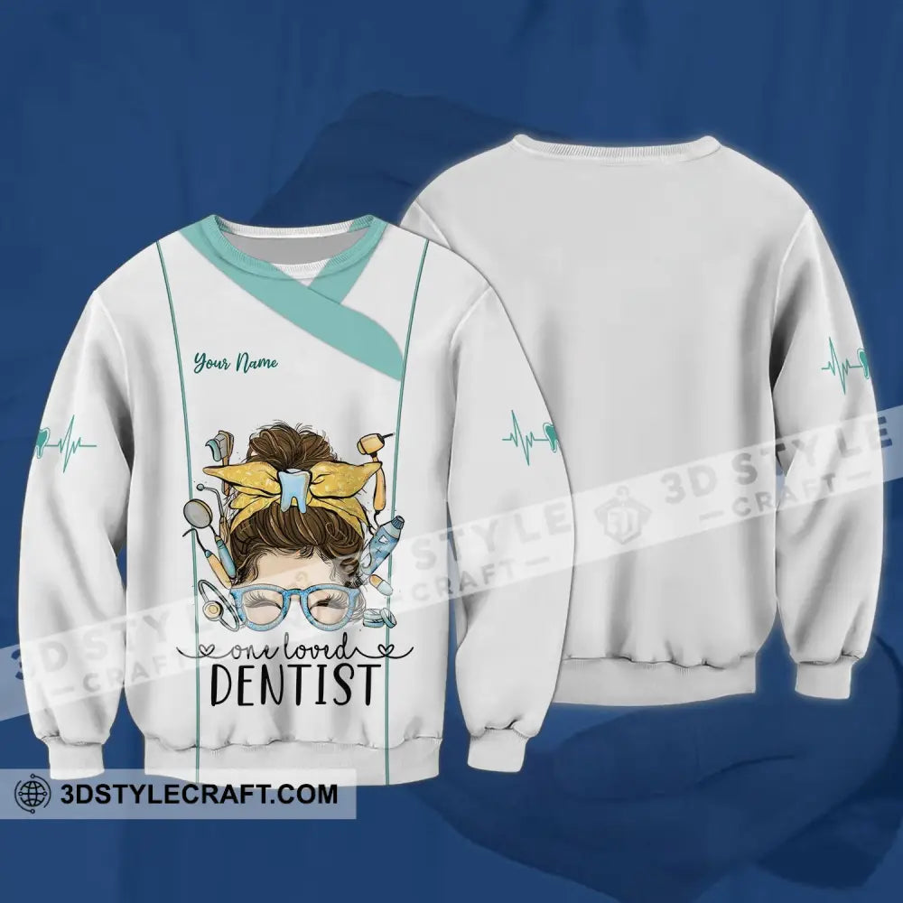 Woman Shirt - Custom Name Personalized One Loved Dentist Long Sleeve / S T-Shirt