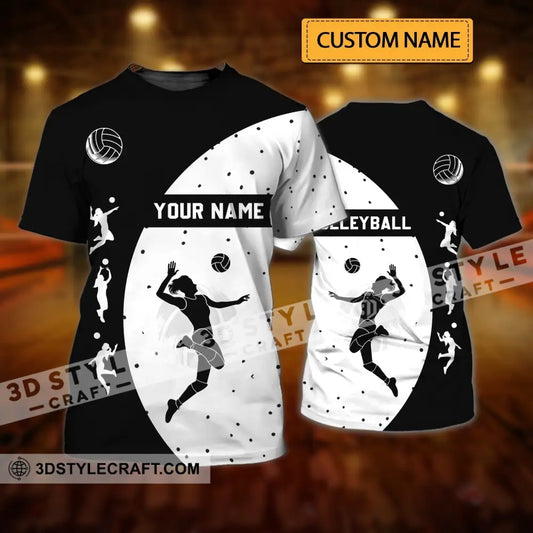 Woman Shirt - Custom Name T-Shirt Volleyball Clothing T-Shirt