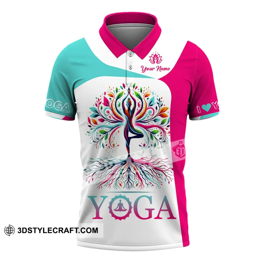 Woman Shirt Custom Name Yoga T-Shirt Hoodie Long Sleeve Gift For Lover Polo / S T-Shirt