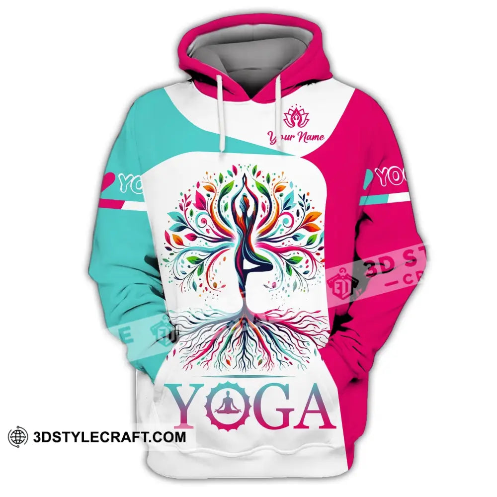 Woman Shirt Custom Name Yoga T-Shirt Hoodie Long Sleeve Gift For Lover / S T-Shirt