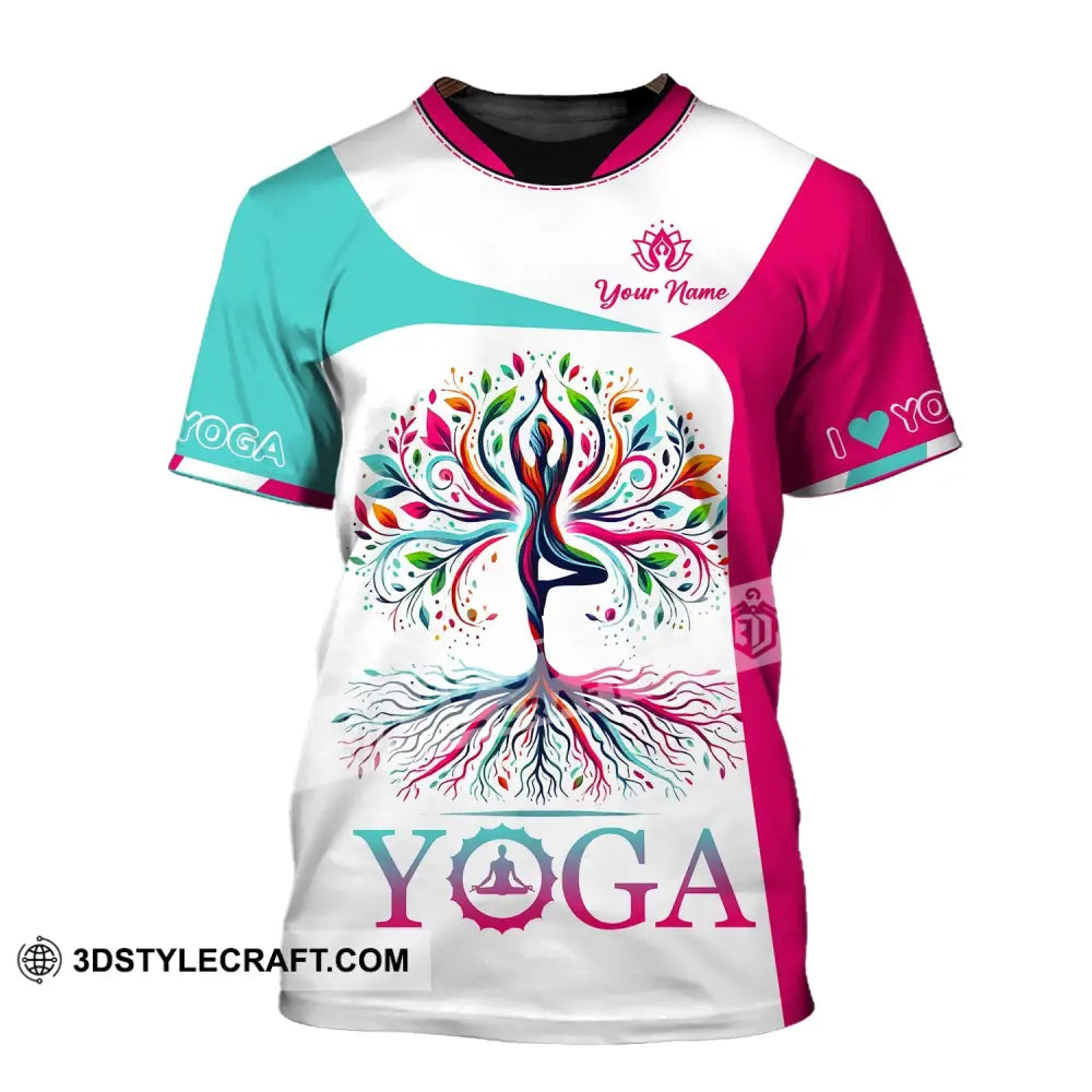 Woman Shirt Custom Name Yoga T-Shirt Hoodie Long Sleeve Gift For Lover / S T-Shirt