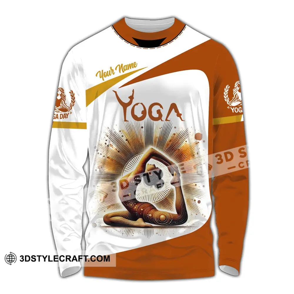 Woman Shirt Custom Name Yoga T-Shirt Hoodie Long Sleeve Gift For Lover / S T-Shirt